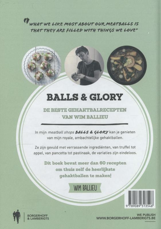 Achterkant van Het gehaktballen kookboek