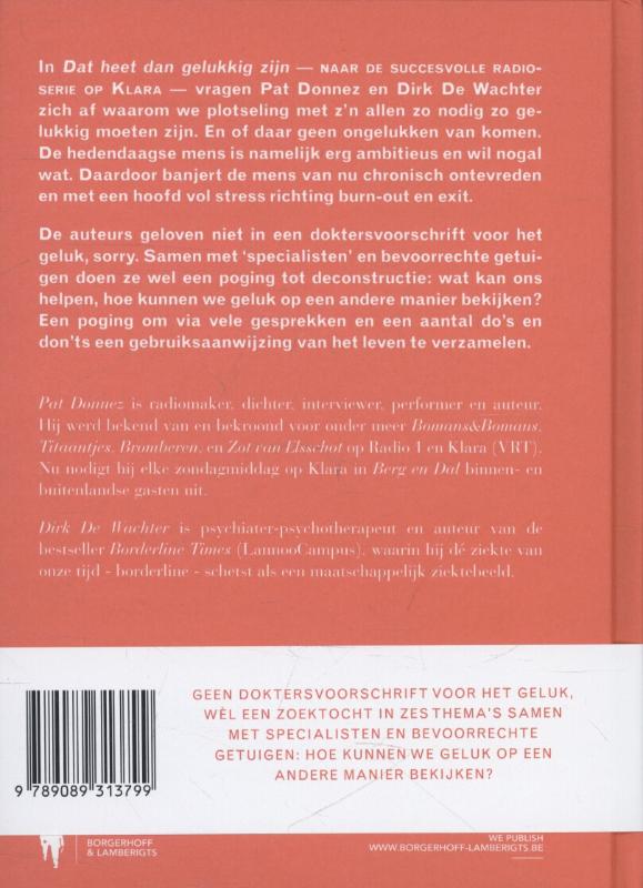 Achterkant van Dat heet dan gelukkig zijn