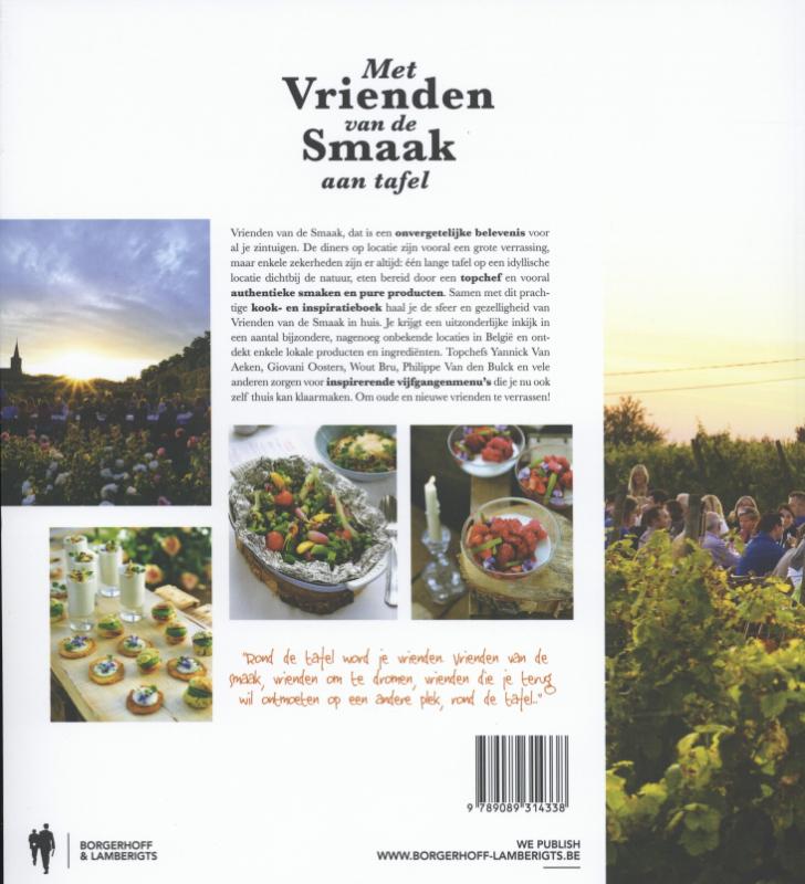 Achterkant van Met vrienden van de smaak aan tafel