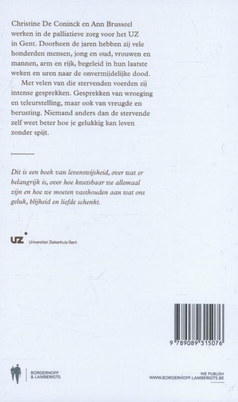 Achterkant van Wat de levenden kunnen leren van de stervenden