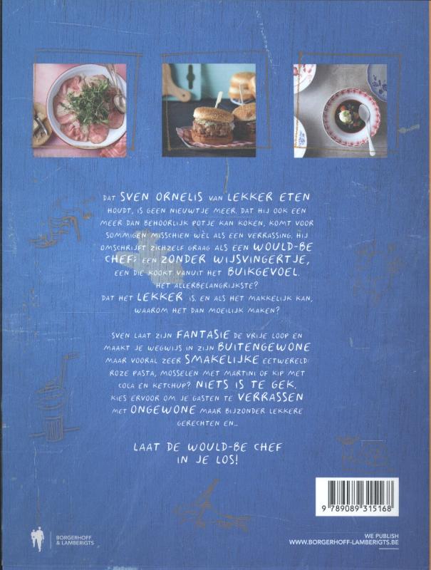 Achterkant van De would-be chef