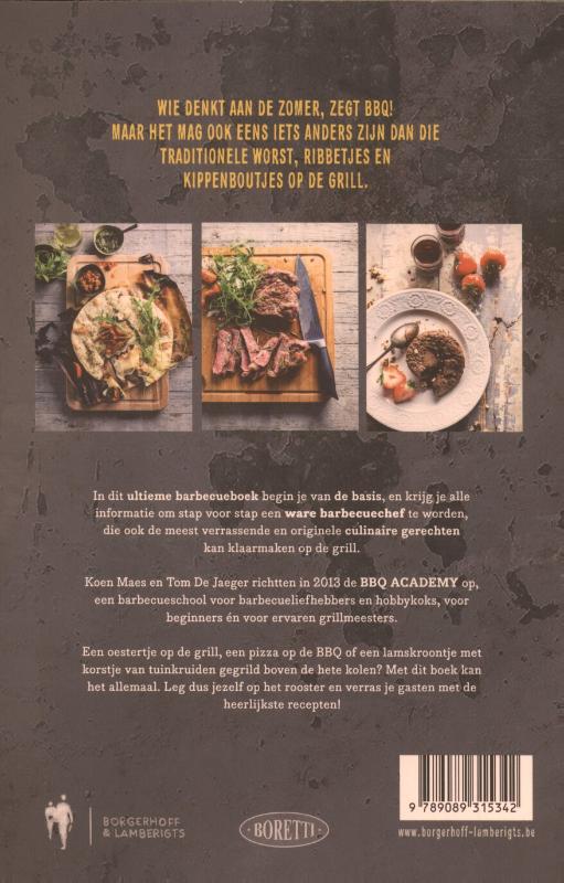 Achterkant van BBQ academy