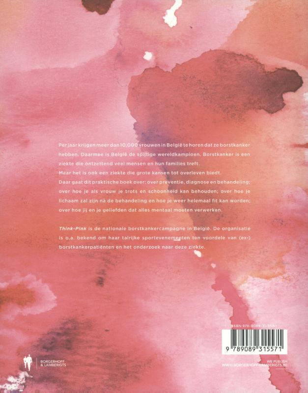 Achterkant van Think Pink