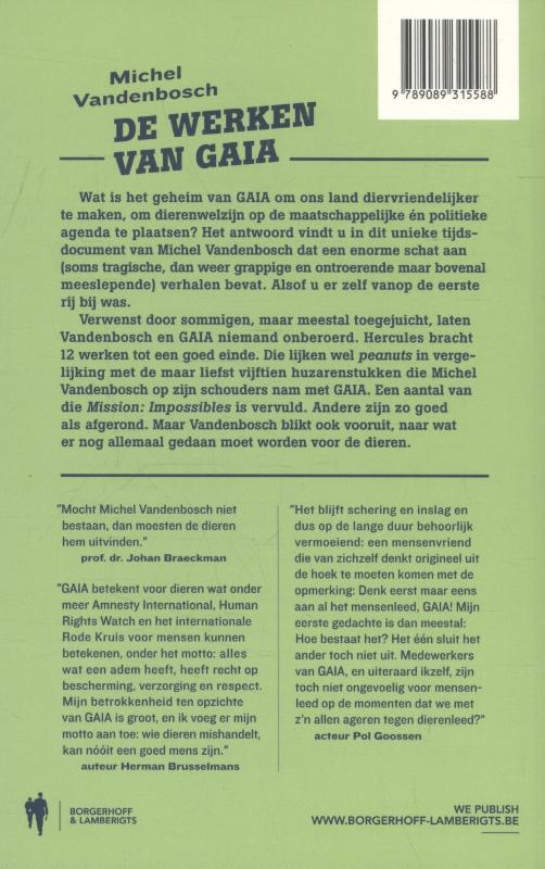 Achterkant van De werken van Gaia