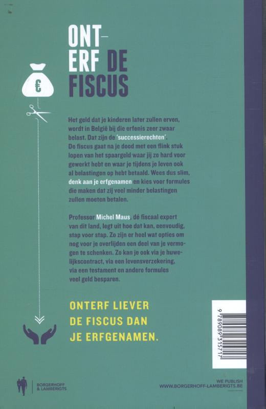 Achterkant van Onterf de fiscus