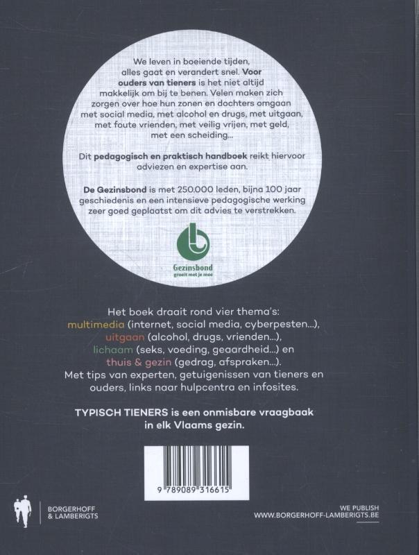 Achterkant van Typisch tieners