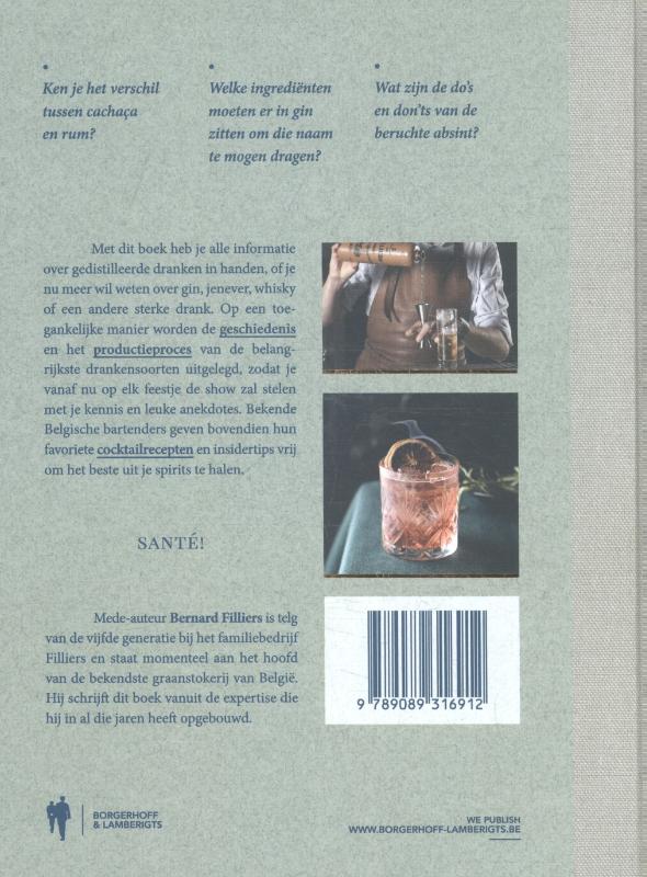 Achterkant van Gedistilleerde dranken