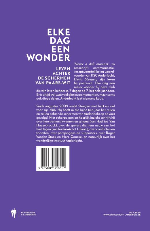Achterkant van Elke dag een wonder