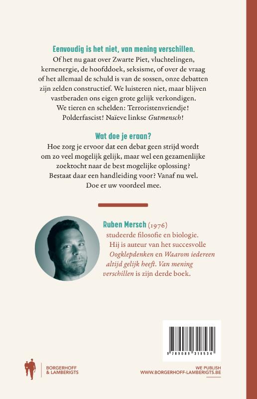 Achterkant van Van mening verschillen
