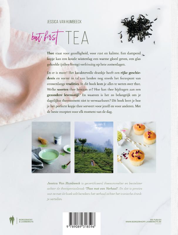 Achterkant van But first, tea