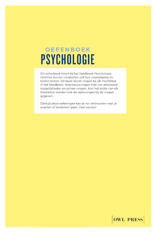 Achterkant van Oefenboek Psychologie