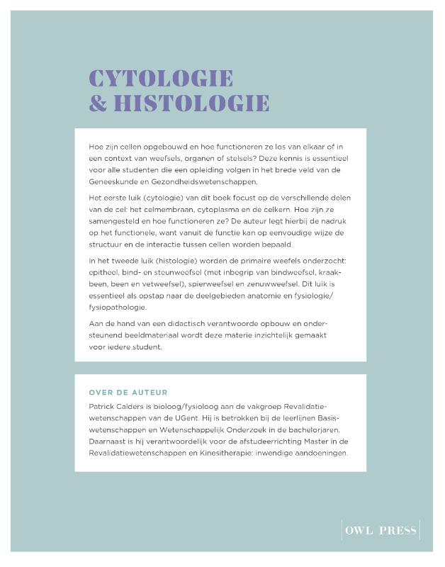 Achterkant van Cytologie & histologie
