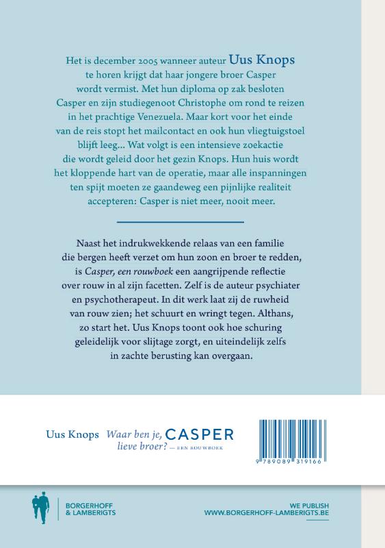 Achterkant van Casper - een rouwboek