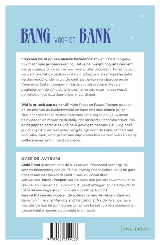 Achterkant van Bang voor de Bank