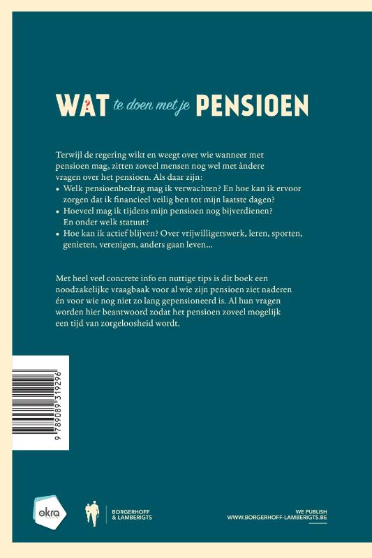 Achterkant van Wat te doen met je pensioen
