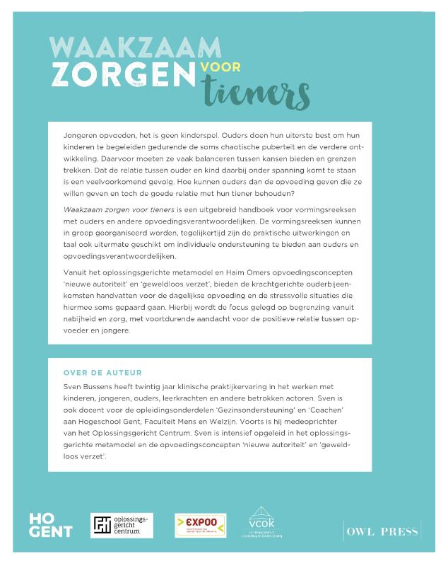 Achterkant van Waakzaam zorgen voor tieners