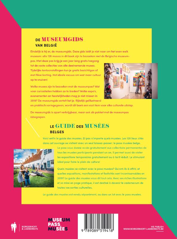 Achterkant van De museum gids van België