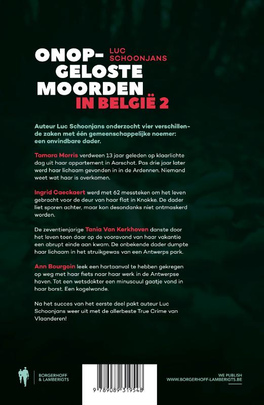 Achterkant van Onopgeloste moorden in België 2