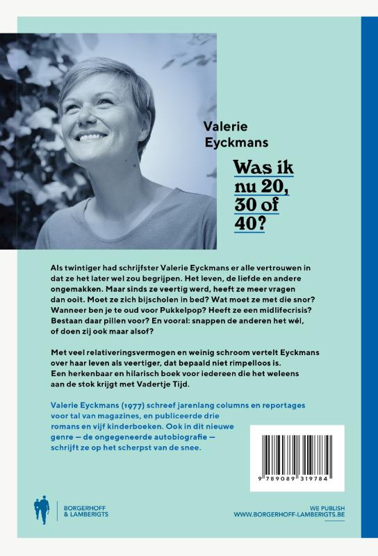 Achterkant van Was ik nu 20, 30 of 40