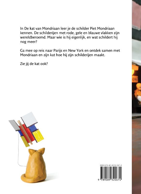 Achterkant van De kat van Mondriaan