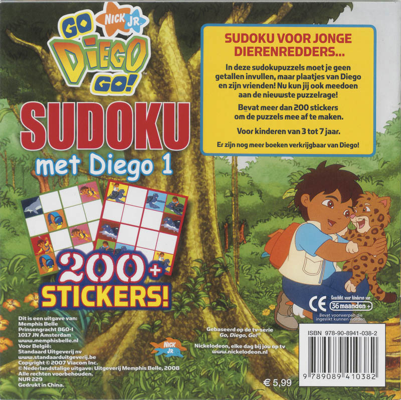 Achterkant van Sudoku met Diego 1