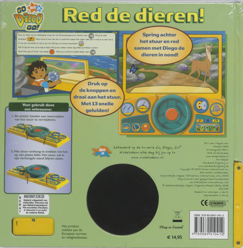 Achterkant van Red de dieren!