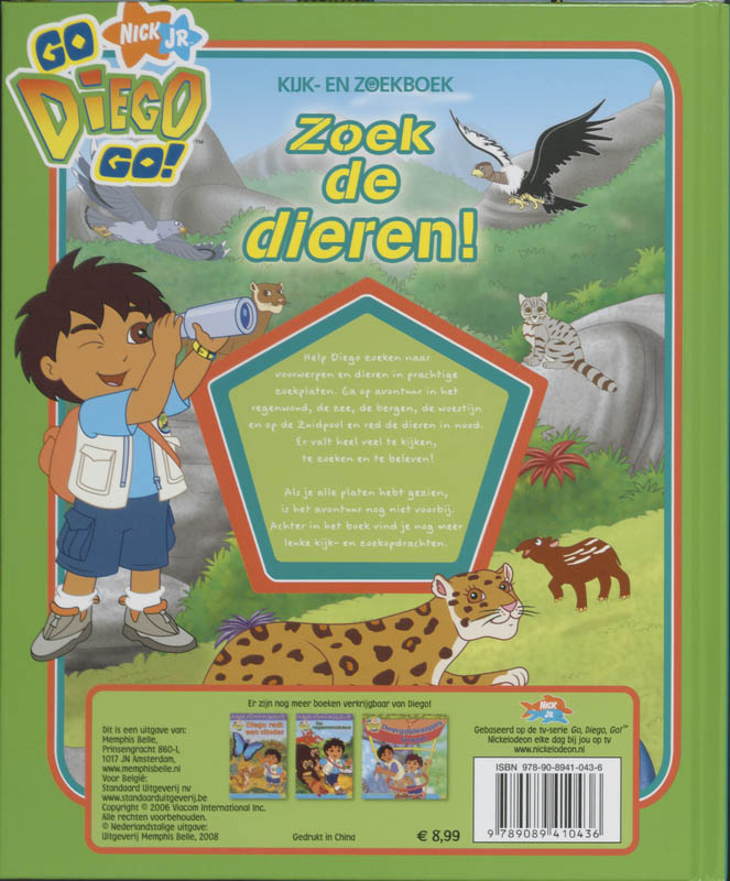 Achterkant van Zoek de dieren!