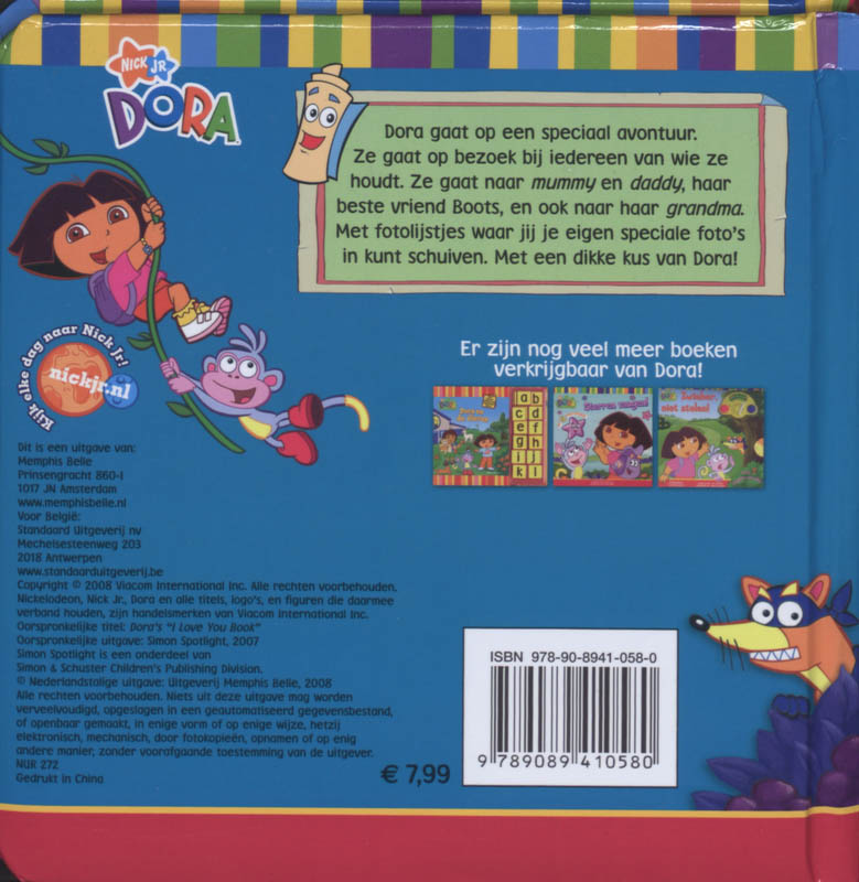 Achterkant van Een dikke kus van Dora