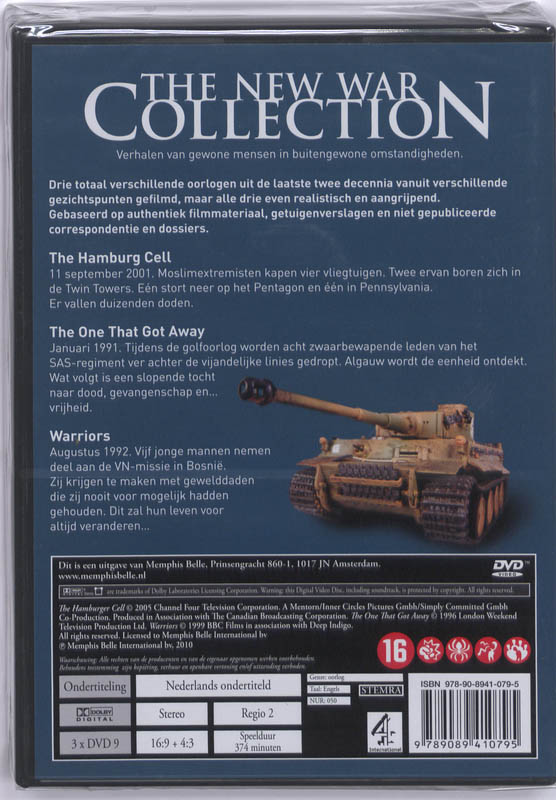Achterkant van The New War Collection