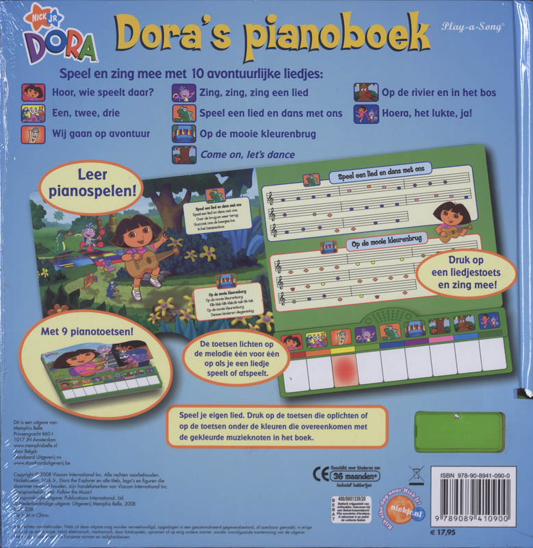 Achterkant van Dora's Pianoboek