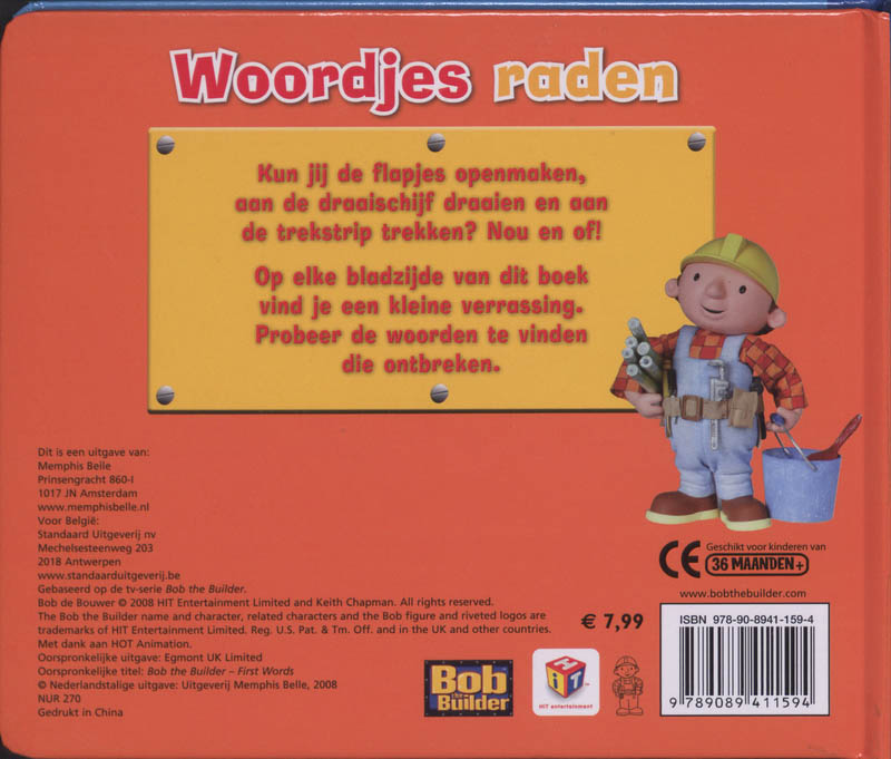 Achterkant van Woordjes raden