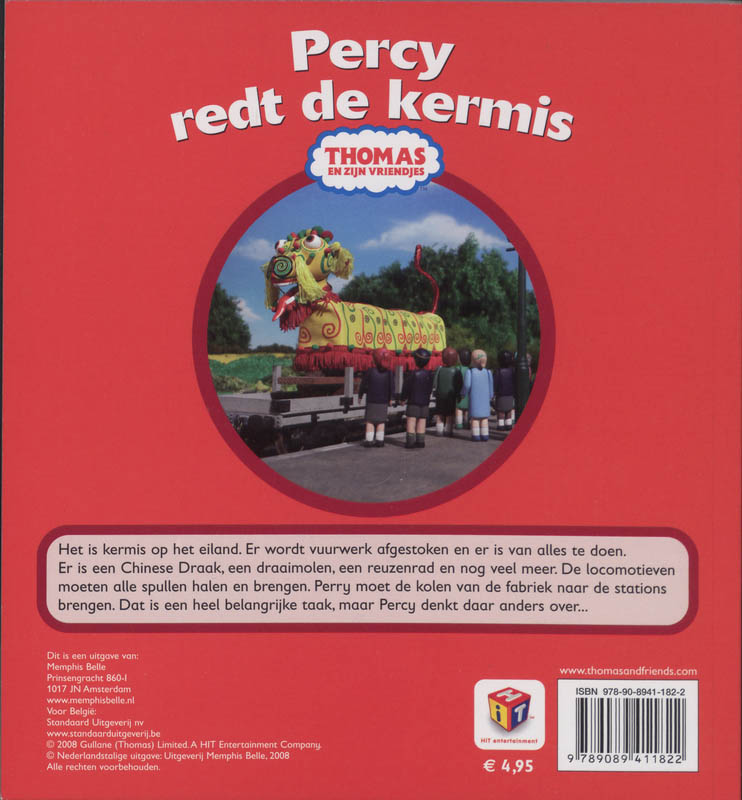 Achterkant van Percy and the Funfair