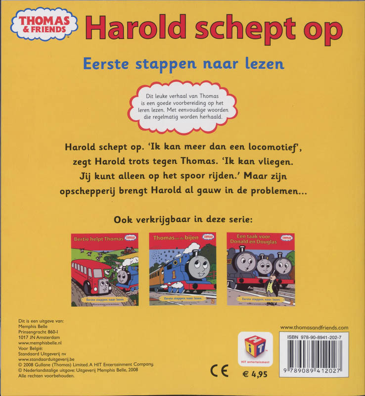 Achterkant van Harold schept op