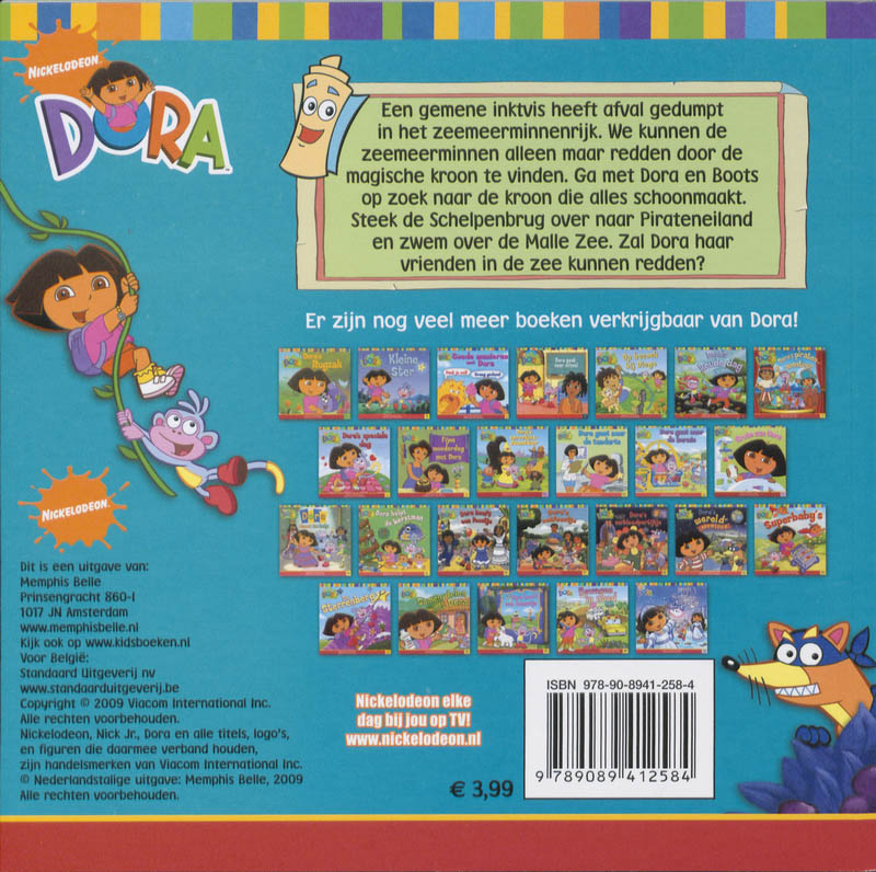 Achterkant van Dora redt de zeemeermin