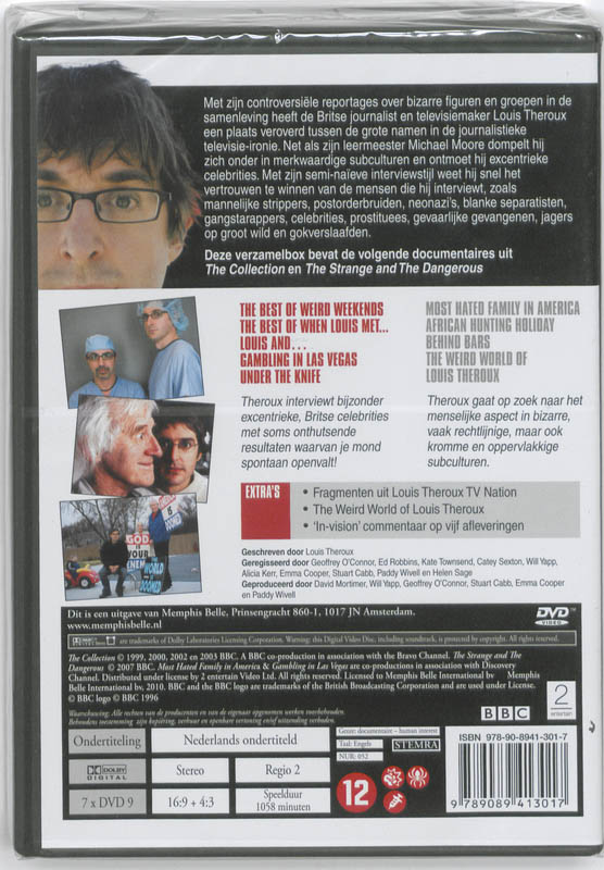 Achterkant van Louis Theroux