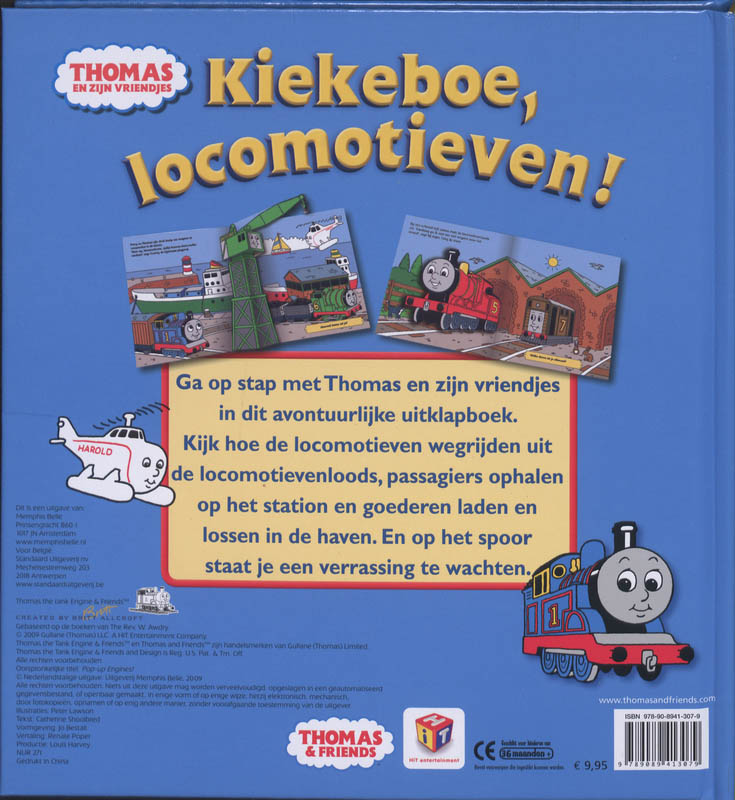 Achterkant van Thomas Kiekeboe, locomotieven!