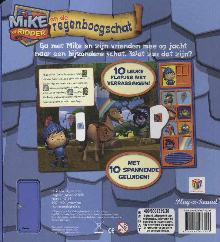 Achterkant van Mike de Ridder en de regenboogschat