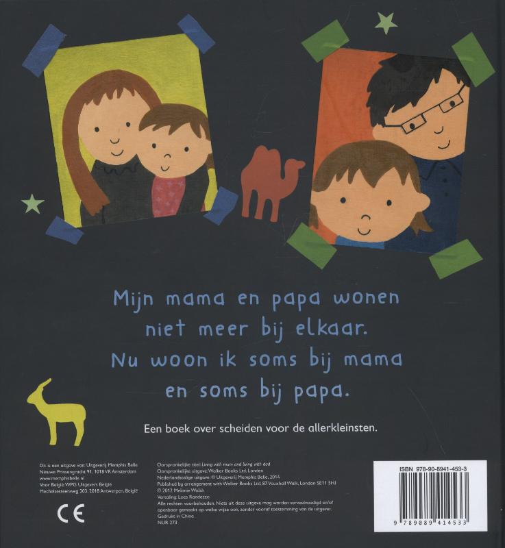 Achterkant van Soms woon ik bij mama en soms woon ik bij papa