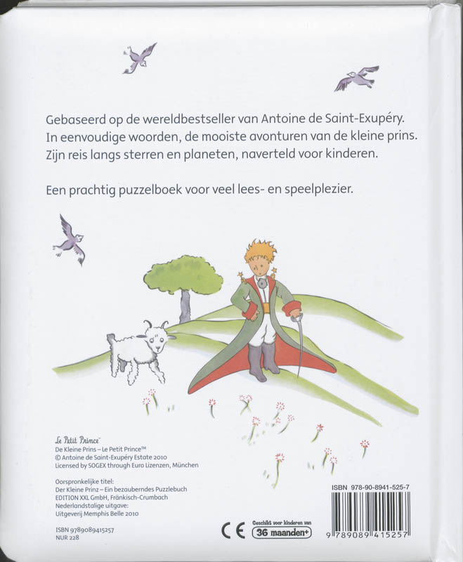 Achterkant van De kleine prins