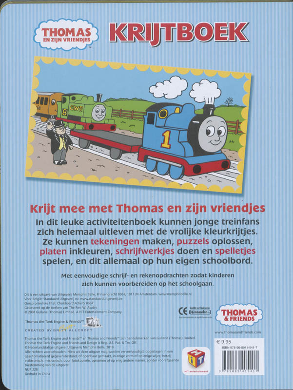 Achterkant van Thomas krijtboek