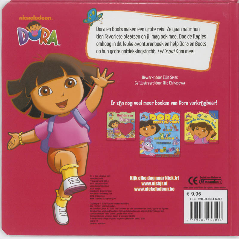 Achterkant van Ontdek het met Dora