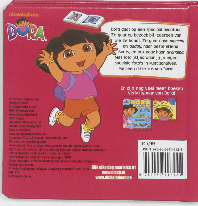 Achterkant van Kusjes van Dora
