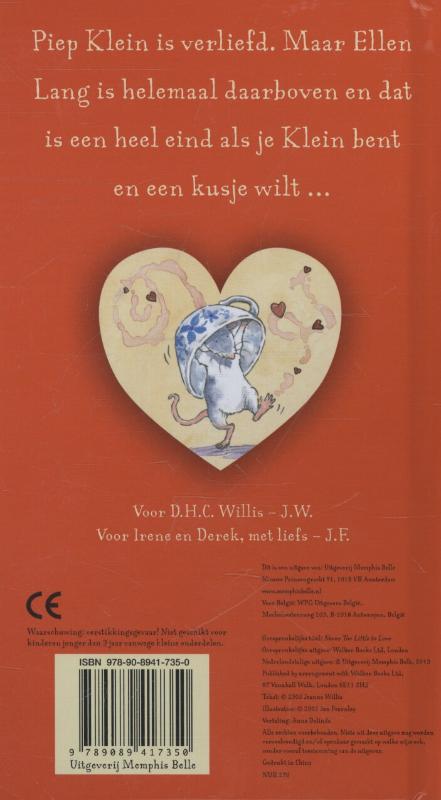Achterkant van Nooit te klein om verliefd te zijn