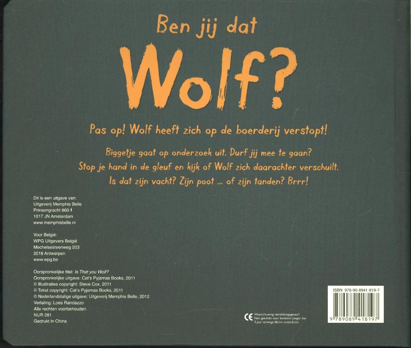 Achterkant van Ben jij dat Wolf?