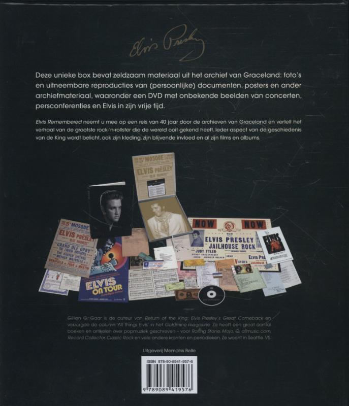 Achterkant van Elvis remembered 1935-1977