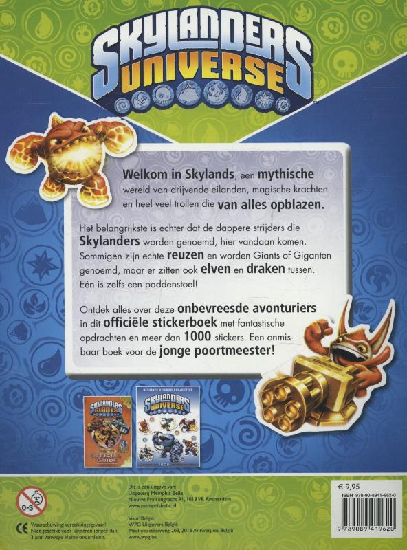 Achterkant van Official stickerbook