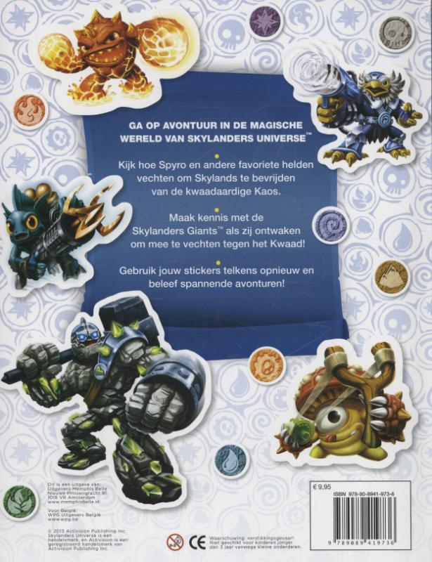 Achterkant van Skylanders universe