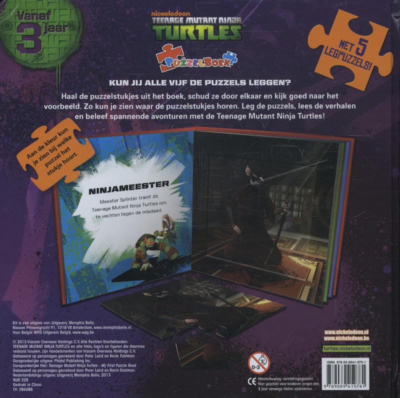 Achterkant van Puzzelboek