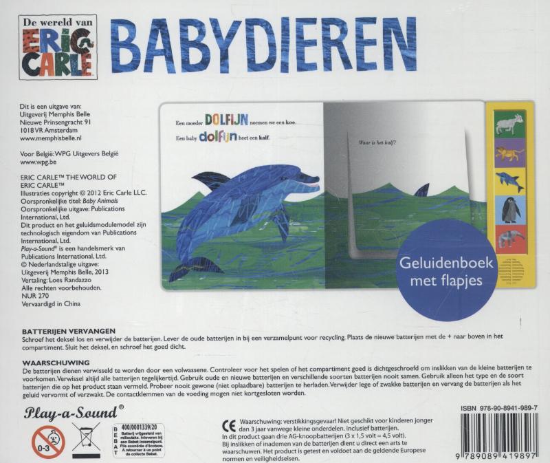 Achterkant van Babydieren