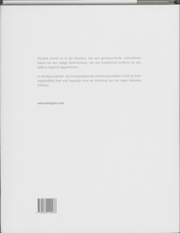 Achterkant van Compendium klassiek wonen